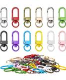 Colorful Metal Lobster Clasp Hooks with Key Rings - 12 Colors (36 Pieces) | DIY Bag Key Chains & Jewelry Making Accessories - Buy Online on GoSupps.com