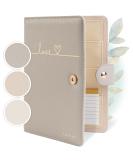 Twive Motherpass Cover (Love) | Magnetic Organizer for German Mother-Child Pass | Notepad Included | 8 Subjects in Taupe & Gold - Perfect Gift for Moms - Buy Online on GoSupps.com