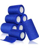 Aurorayer 8 Rolls Self-Adhesive Sport Bandage 7.5cm x 4.5m - Elastic Vet Wrap for Pets & Horses - Blue - Buy Online on GoSupps.com