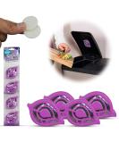 HOVUK 4-Pack Purple Leaf-Shaped Trash Can Fragrance Air Fresheners | Lavender Waste Bucket Odor Remover & Self-Adhesive Scented Refresher for Kitchen - Buy Online on GoSupps.com