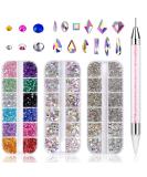 4728Pcs Nail Gems with Pickup Tool Pen for Nails - Rhinestones & Crystals for Nail Art Decoration & Makeup - Anezus Diamond Stones in Multiple Shapes - Buy Online on GoSupps.com