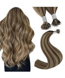 Youngsee Extensions Real Hair Nanoring Extensions Real Hair Dark Brown With Blond Nano Ring Hair Extensions 45cm Real Hair Extensions Nanoring 50g Nano Beads Hair Extensions #P4/27 45 cm-Nano 2-3- #P4/27 - Buy Online on GoSupps.com