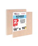 U.S. Art Supply 16 x 16 Birch Wood Paint Pouring Panel Boards Studio 3/4 Deep Cradle (Pack of 2) - Artist Wooden Wall Canvases - Painting Mixed-Media Craft Acrylic Oil Watercolor Encaustic - Buy Online on GoSupps.com