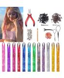 Hair Tinsel Kit (48 Inch 12 Colors 3000 strands) Fairy Tinsel Hair Extensions with Tools - Glitter Hair Tinsel Kit Heat Resistant Accessories for Girls Women Kids Christmas New Year Multi 12 colors - Buy Online on GoSupps.com