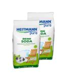 Heitmann Pure Soda - Eco-Friendly Multi-Purpose Cleaner | 2x500g Pack for Household Cleaning & Detergent Enhancer - Buy Online on GoSupps.com