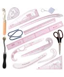 HLZC 15-Piece French Curve Ruler Set for Pattern Making - Clear Sewing Rulers for Beginners and Designers - Buy Online on GoSupps.com