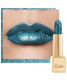 Oulac Halloween Green Metallic Glitter Lipstick Shine High Impact Lipcolor Long Lasting Lip Stick Soft and Ultra Moisture Vegan & Cruelty-Free Full-Coverage Lip Color 4.3 g/0.15 Turquoise(20) - Buy Online on GoSupps.com