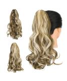 Gairyan 45cm Claw Ponytail Extensions - Curly Wavy Clip-In Hair Extensions (Golden Brown & Bleached Blonde) - Buy Online on GoSupps.com