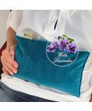 KOYA Naturals Soft Velvet Rice & Flax Microwave Heating Pad with Lavender - Moist Heat Bag for Neck, Muscles, Joints, Stomach Pain, Menstrual Cramps - Turquoise - Buy Online on GoSupps.com