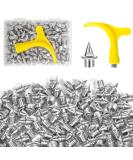 130 Pcs Stainless Steel 3/16 Inch Spikes with Wrench - Replacement for Track Shoes, Ice Cleats - Pyramid Spikes for Hiking, Running, High Jumping - Storage Box Included - Buy Online on GoSupps.com