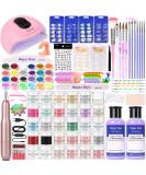 DouborQ Acrylic Nail Kit with Electric Nail Drill, UV Nail Lamp, 29 Color Acrylic Powder Starter Set - Complete Nail Art Supplies for Beginners - Buy Online on GoSupps.com