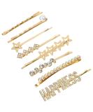 Must-Have-Beauty Decorative Hair Clip Set - Bridal Hair Accessories (8 PC HAPPINESS STARS & RHINESTONE) - Buy Online on GoSupps.com