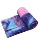 Yoga Towel,Hot Yoga Mat Towel with Grip Dots Sweat Absorbent Non-Slip for Hot Yoga, Pilates and Workout 24" x72, Purple & Blue - Buy Online on GoSupps.com