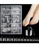 AddFavor 240pcs Clear Short Square Toe Nail Tips - Full Cover Soft Gel X Toenail Tips for Salon & Home Pedicure - Buy Online on GoSupps.com