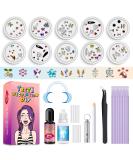 YOYOWY Tooth Gem Kit | DIY Teeth Jewelry with Glue & Light | Crystal Tooth Gems for a Sweet Smile | 10-Box Fashionable Shining Gems - Buy Online on GoSupps.com