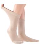ELYFER Soft Bamboo Diabetic Crew Socks for Women - Non-Binding Seamless Toe, Wide Fit, Thin Dress Socks - 4 Pack Beige (9-12) | Available in 4, 8, 12, 24 Pairs - Buy Online on GoSupps.com