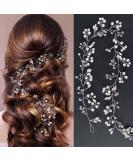 Elegant Bridal Pearls Headband - Silver Rhinestone Hair Accessories for Weddings Prom & Bridesmaids - Buy Online on GoSupps.com