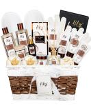 Coconut Milk Spa Gift Basket for Women - 18pc Bath Set with Bombs, Bubble Bath, Shower Gel, Scrub & More - Buy Online on GoSupps.com