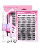 DIY Wispy Cluster Lashes Kit - Individual Lashes for Natural Look - Self Application at Home - C-Cluster Lashes Kit 8-16MM - Buy Online on GoSupps.com