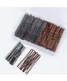 200 PCS U-Shaped Bobby Pins for Thick Hair - Brown & Black Styling Pins with Storage Box - Buy Online on GoSupps.com