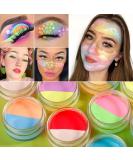 Ecofavor Water Activated UV Reactive Pastel Cake Eyeliner - 10 Colors Hydra Eye Liner for Face & Body - Glow in Blacklight for Halloween & Club Makeup - Buy Online on GoSupps.com