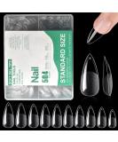 504 Pieces Soft Gel Almond Nail Tips - Full Cover Fake Nails Set with Glue for Nail Studios & DIY Art | 10 Sizes Available - Buy Online on GoSupps.com