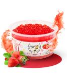 Buy Bubble Tea Express Fruity Popping Boba Pearls - Strawberry 490g | Vegan Gluten-Free Lactose-Free Fruit Juice Beads - Buy Online on GoSupps.com
