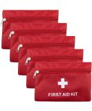 AUEAR 5 Pack Empty Red First Aid Kit Pouch Bag for Travel, Outdoor and Car Emergencies - Buy Online on GoSupps.com