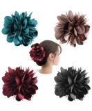 4 Pack Large Satin Rose Hair Claw Clips - Hair Accessories for Women and Girls - Buy Online on GoSupps.com