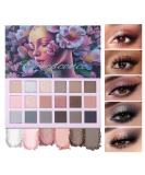 UCANBE Florescence Eyeshadow Palette - 18 Highly Pigmented Nude & Brown Shades for Smokey Eyes | Matte Shimmer & Glitter Makeup for Women & Girls - Buy Online on GoSupps.com