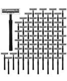 50 Pack Twin Blade Disposable Razors for Men & Women - Stainless Steel Travel Shaving Razors with Safety Cap for Sensitive Skin - Buy Online on GoSupps.com