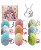 Magic Unicorn Bath Bombs Gift Set - 9 Pack Organic Kids Bath Bombs with Jewelry Inside for Girls - Buy Online on GoSupps.com