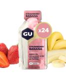 GU Energy Original Sports Nutrition Energy Gel  24-Count  Strawberry Banana Strawberry Banana 24 Count (Pack of 1) - Buy Online on GoSupps.com