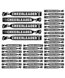 Sureio 100 Pieces Cheer Bracelets & Hair Ties - Pom Pom Design - Bulk Ponytail Holder & Wristbands - Cheerleading Gifts for Women/Girls (Black) - Buy Online on GoSupps.com