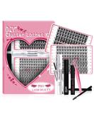 PRO DIY Lash Extension Kit Cluster Lashes Kit with 216 Pcs Lash Clusters Lash Bond and Seal 5ml Overnighter 10ml Remover Eyelash Applicator Lash Brush for Beginner DIY at Home (Volume+Natural Kit) DIY Lash Kit Volume+Natural (216Pcs) - Buy Online on GoSupps.com