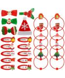25 Pieces Christmas Hair Accessories Set for Girls | Clips Ties & Mini Hair Clips for Kids - Buy Online on GoSupps.com