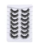 Shop 8D Fluffy False Eyelashes - Wispy Faux Mink Cat Eye Lashes | 7 Pairs Pack | Lightweight & Comfortable - Buy Online on GoSupps.com