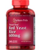 Buy Puritan's Pride Red Yeast Rice 600 mg - 240 Count | Supports Healthy Cholesterol - Buy Online on GoSupps.com