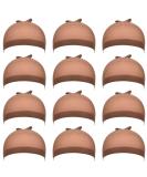 12 Pack Light Brown Nylon Wig Caps for Women & Men - Comfortable & Durable | Best Price Online - Buy Online on GoSupps.com