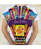 The Retro Sweets Bouquet With Dip Dab Black Jack Fruit Salad & More - Happy Birthday - Buy Online on GoSupps.com