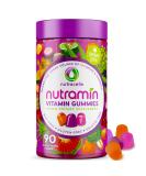 NUTRAMIN Daily Vegan Keto Multivitamin Gummies Vitamin C, D3, and Zinc for Immunity, Plant-Based, Sugar-Free, Nut-Free, Gluten-Free, with Biotin, Vitamin A, B, B6, B12 & More 90 Count, 45 Day Suppy - Buy Online on GoSupps.com