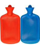 SteadMax (2 Pack) Hot Water Bottles, 2 Liter Natural Rubber -BPA Free- Durable Hot Water Bag for Hot Compress and Heat Therapy, Pain Relief Heating Pad, Random Colors - Buy Online on GoSupps.com