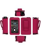 Fitted Leather Case w/ Screen Protector for Medtronic Minimed Insulin Pump - HOT Pink - Buy Online on GoSupps.com