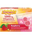 Emergen-C Vitamin C Raspberry Fizzy Drink Mix - 1000 mg, 30 Packets | Immune Support - Buy Online on GoSupps.com
