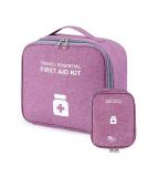 Mecctuck Large Capacity Medication Pocket | 2-Piece Travel Pharmacy & First Aid Bag | Medical Storage for Home Office & Outdoor Use - Purple - Buy Online on GoSupps.com