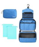 Cooja Hanging Toiletry Wash Bag with Hook & Handle - Sky Blue | Travel Gear Set for Men and Women | Includes 1 Toilet Bag + 2 Drawstring Bags - Buy Online on GoSupps.com
