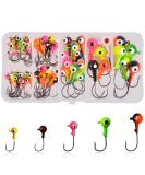 Fishing Jig Head Hooks Set, 60pcs Fishing Lures Jig Head Bait Assorted Round Head Jig Hooks for Soft Worm Shrimp Lures Freshwater Saltwater Fishing Tackle Kit - Buy Online on GoSupps.com