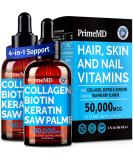(2 pack) Liquid Biotin Collagen Keratin Saw Palmetto 25000mcg Drops 4-in-1 Hair Skin and Nails Vitamins with Biotin and Collagen Supplement 120ml Biotin Collagen Liquid Drops for Hair Growth, 4 fl oz. 2 Fl Oz (Pack of 2) - Buy Online on GoSupps.com
