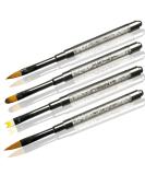 Cats Tongue Full Cover French Brush Set - Deluxe Gel Brush with Rhinestone Handle for Perfect Nail Art - Buy Online on GoSupps.com