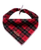 Lionet Paws Christmas Dog Bandana | Triangular Scarf for Small Medium & Large Dogs | Festive Checked Design - Buy Online on GoSupps.com
